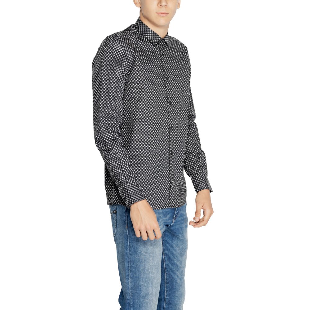 Camicia di cotone grigia