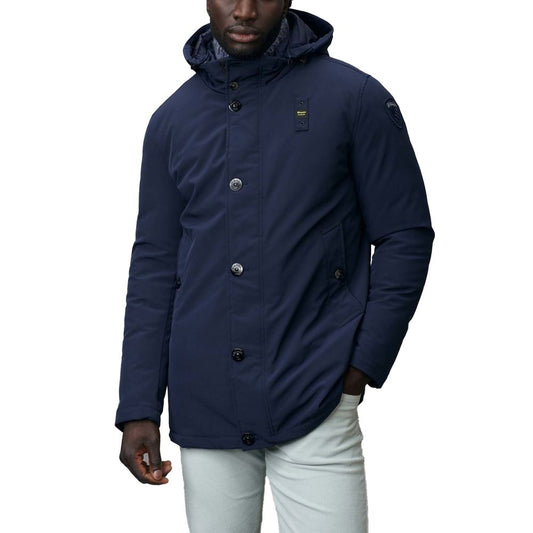 Blaue Polyethylenjacke