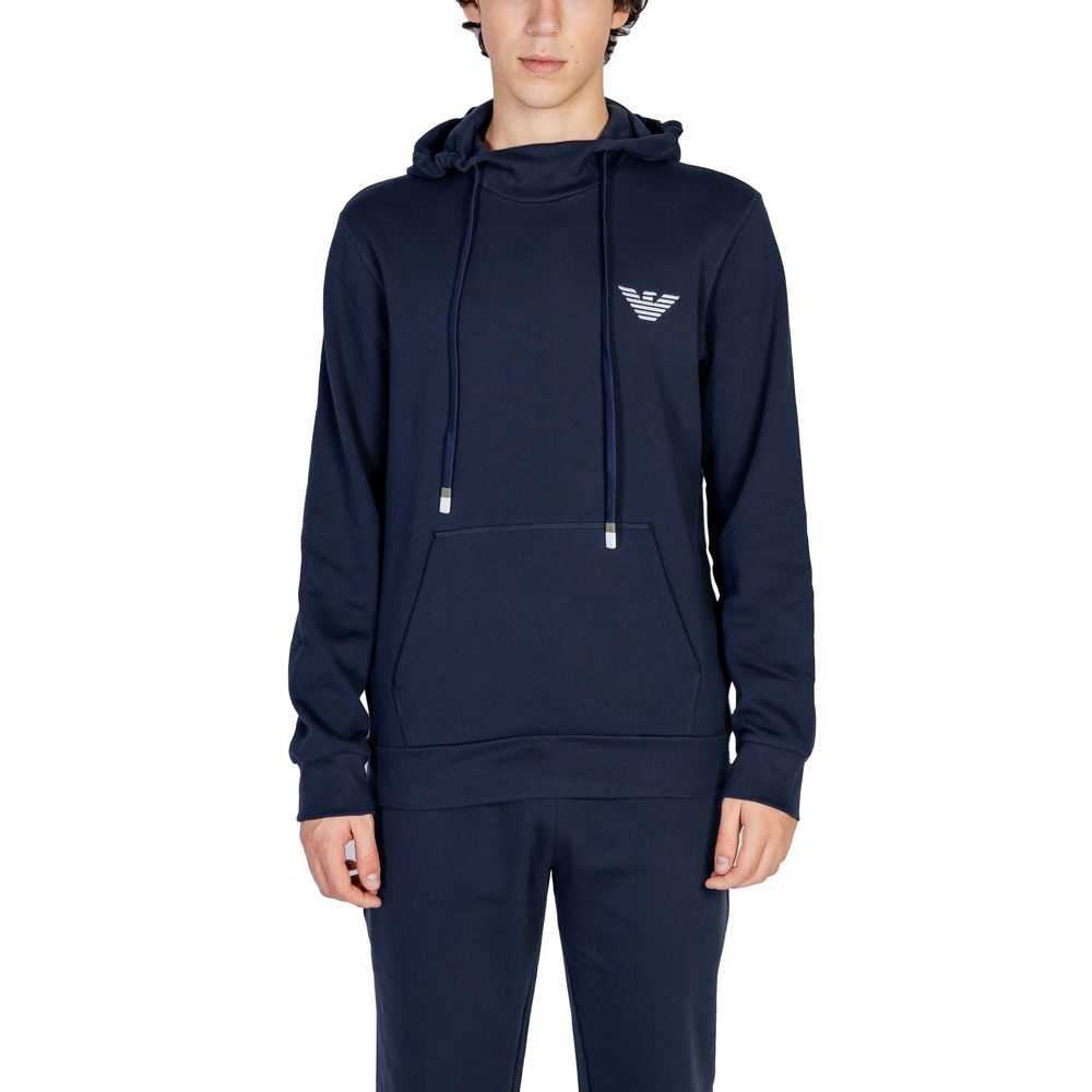 Blauer Baumwollpullover