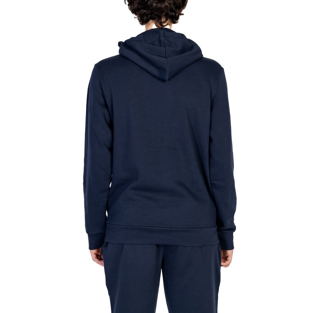 Blauer Baumwollpullover