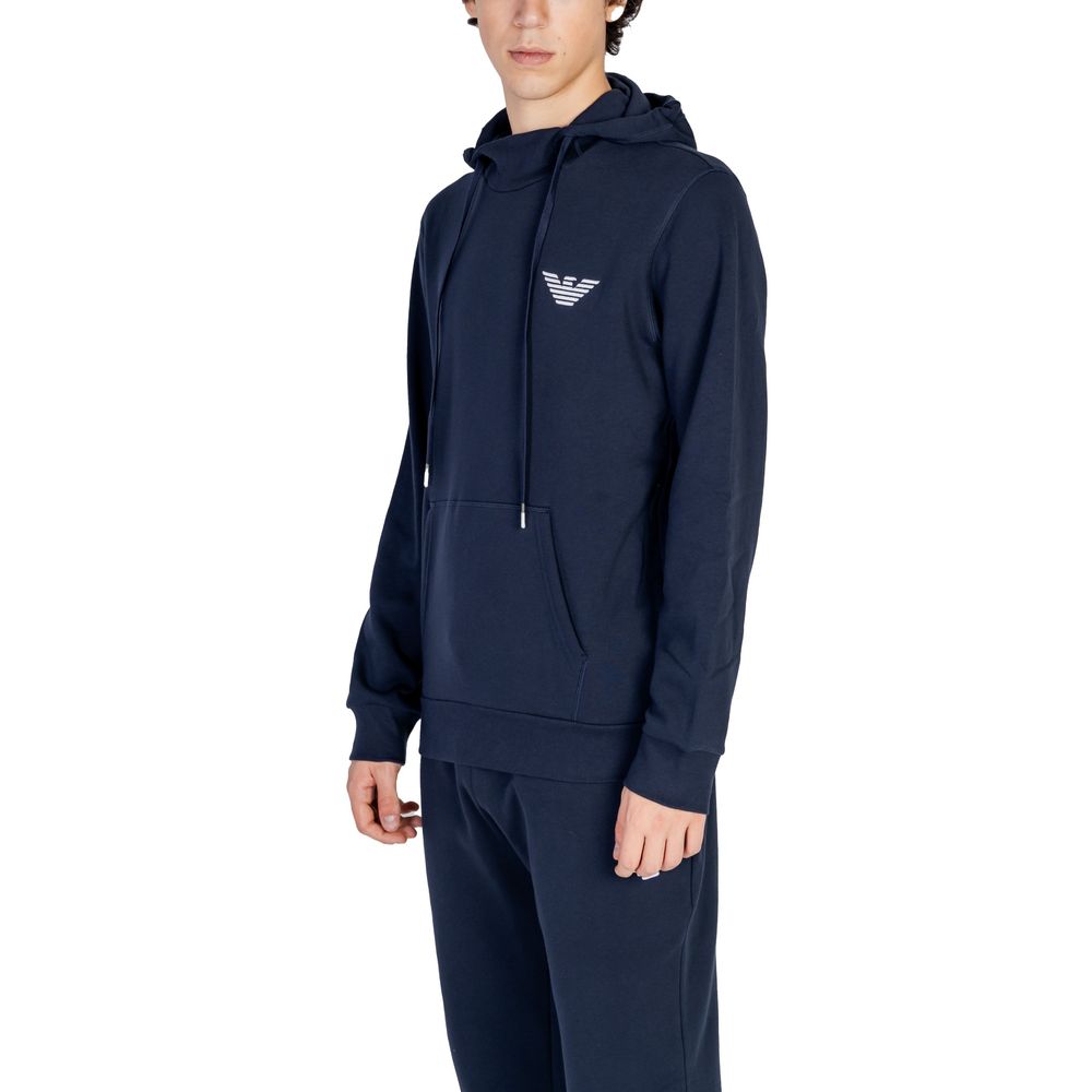 Blauer Baumwollpullover