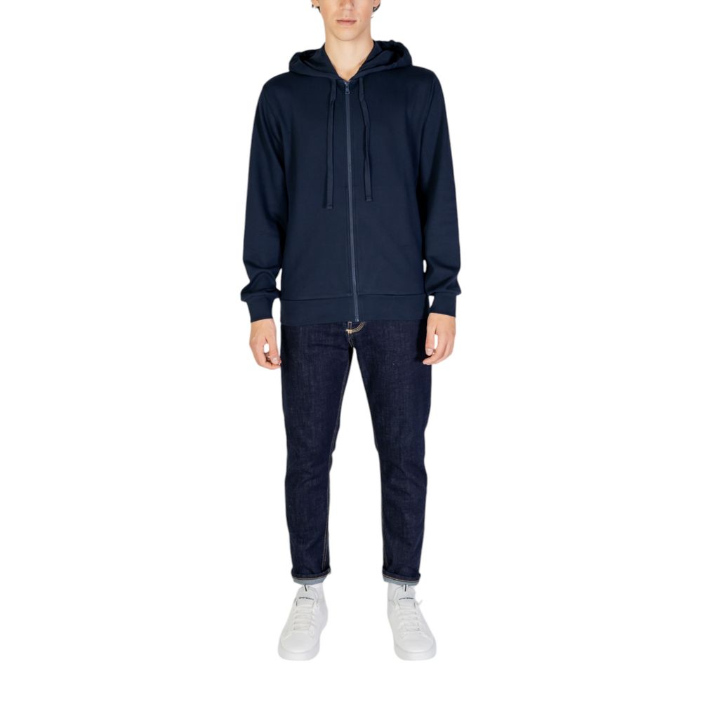 Blauer Polyesterpullover