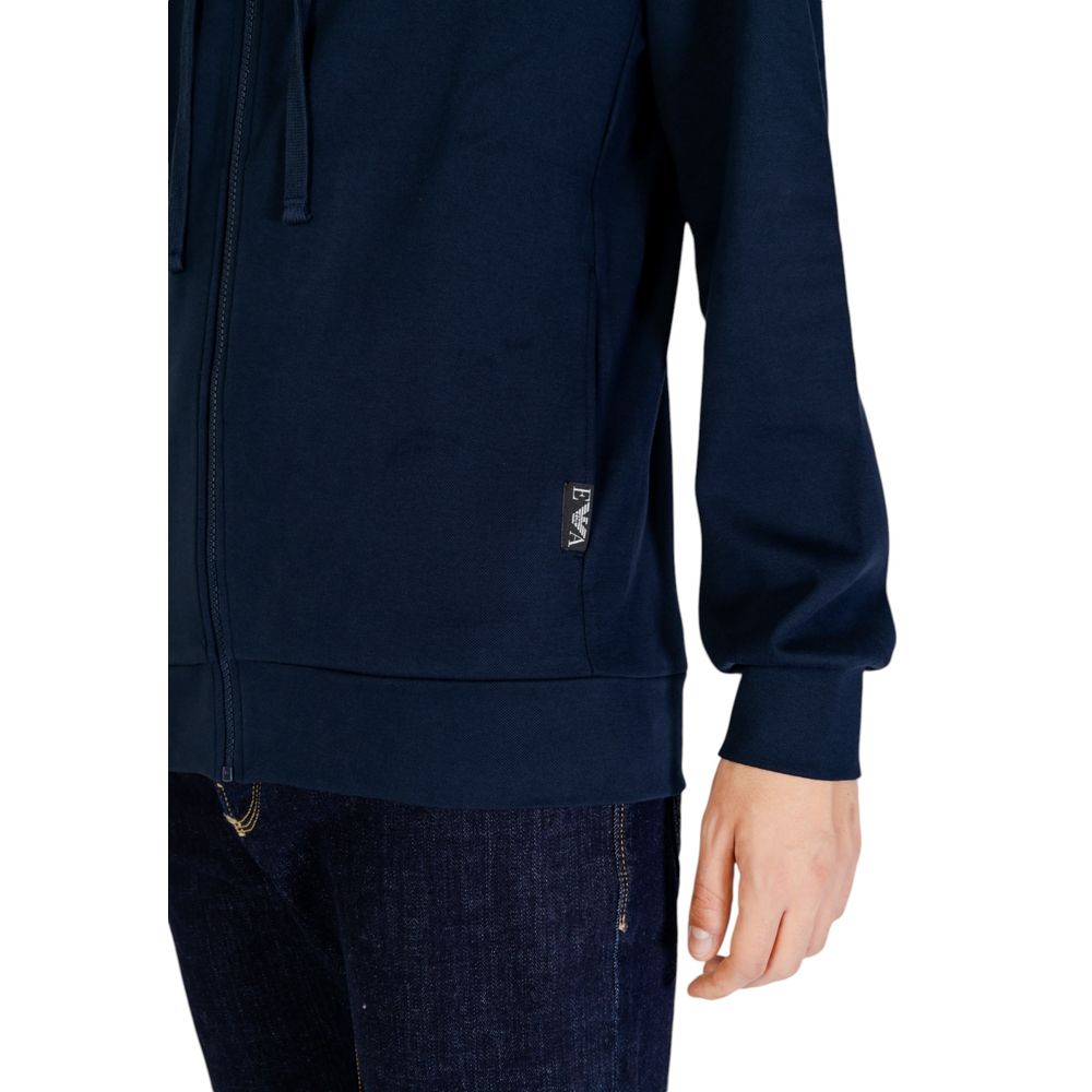 Blauer Polyesterpullover