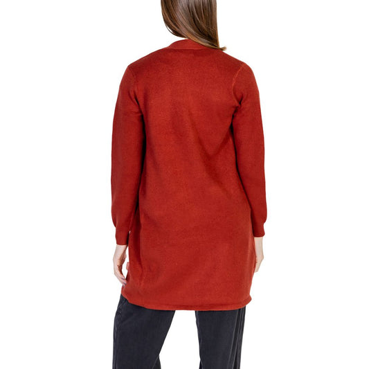 Cardigan in viscosa rossa