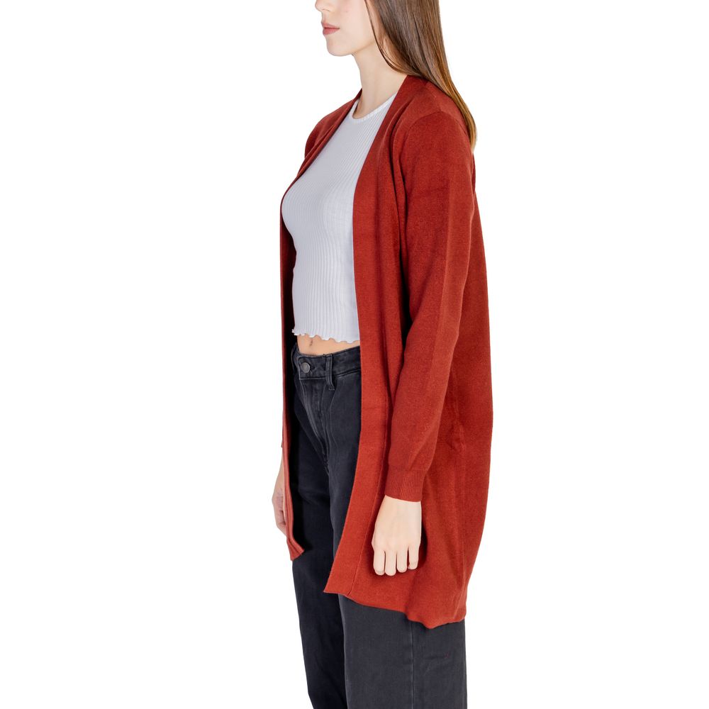 Cardigan in viscosa rossa