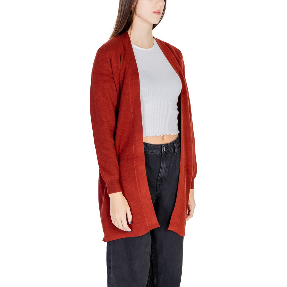 Cardigan in viscosa rossa