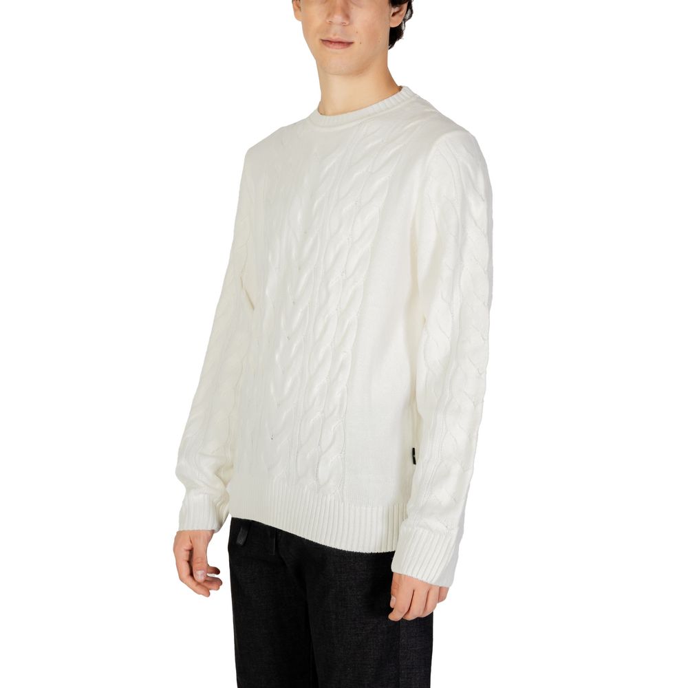 Weißer Acrylpullover