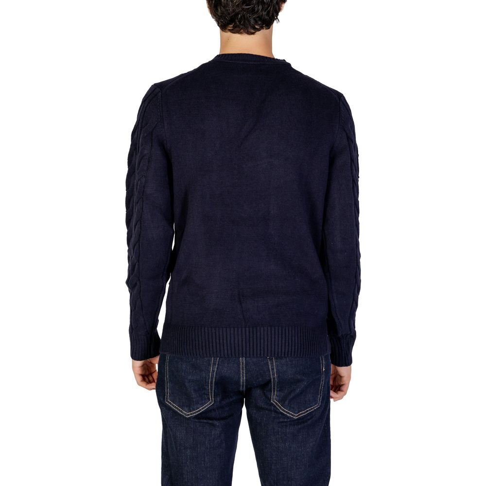 Blauer Acrylpullover