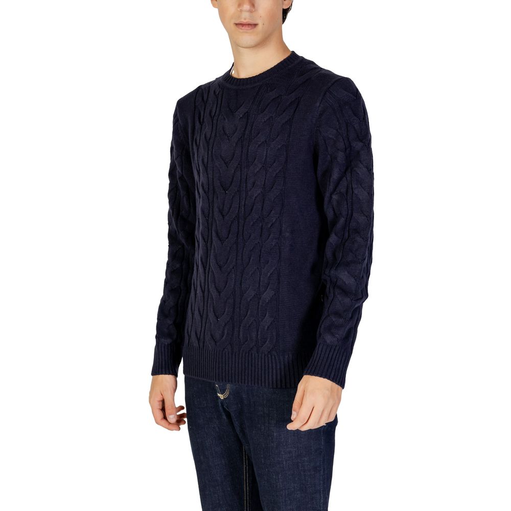 Blauer Acrylpullover