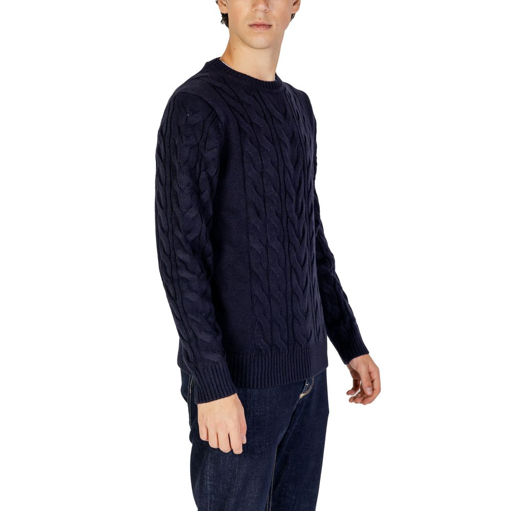 Blauer Acrylpullover