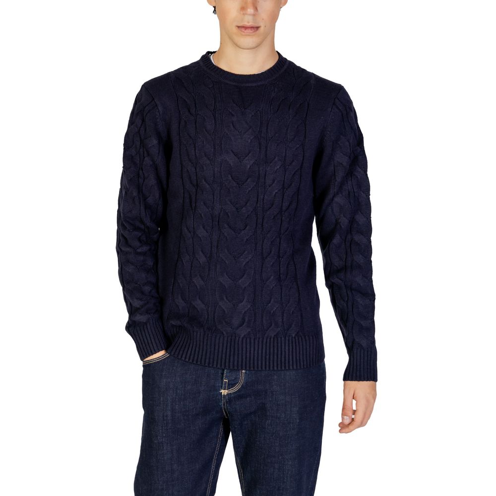 Blauer Acrylpullover