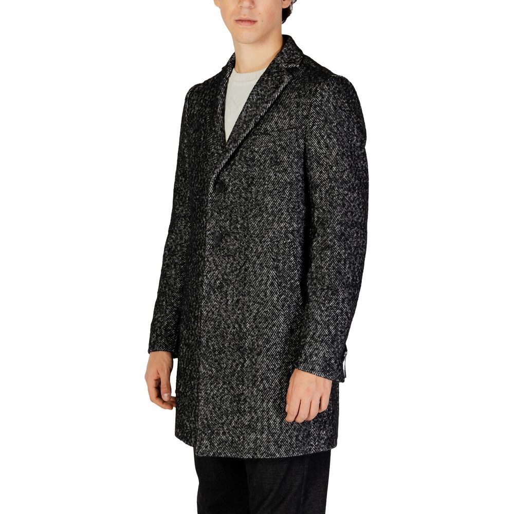 Schwarze Polyesterjacke