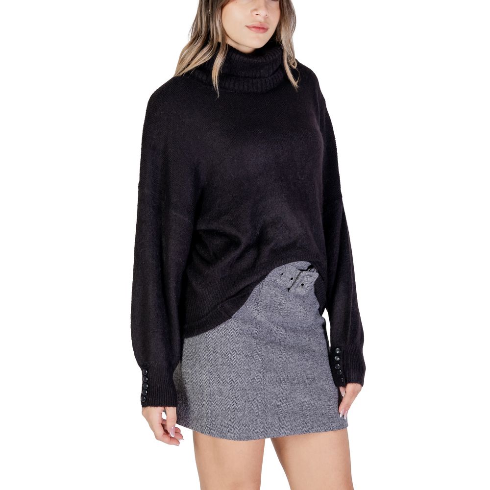 Schwarzer Acrylpullover