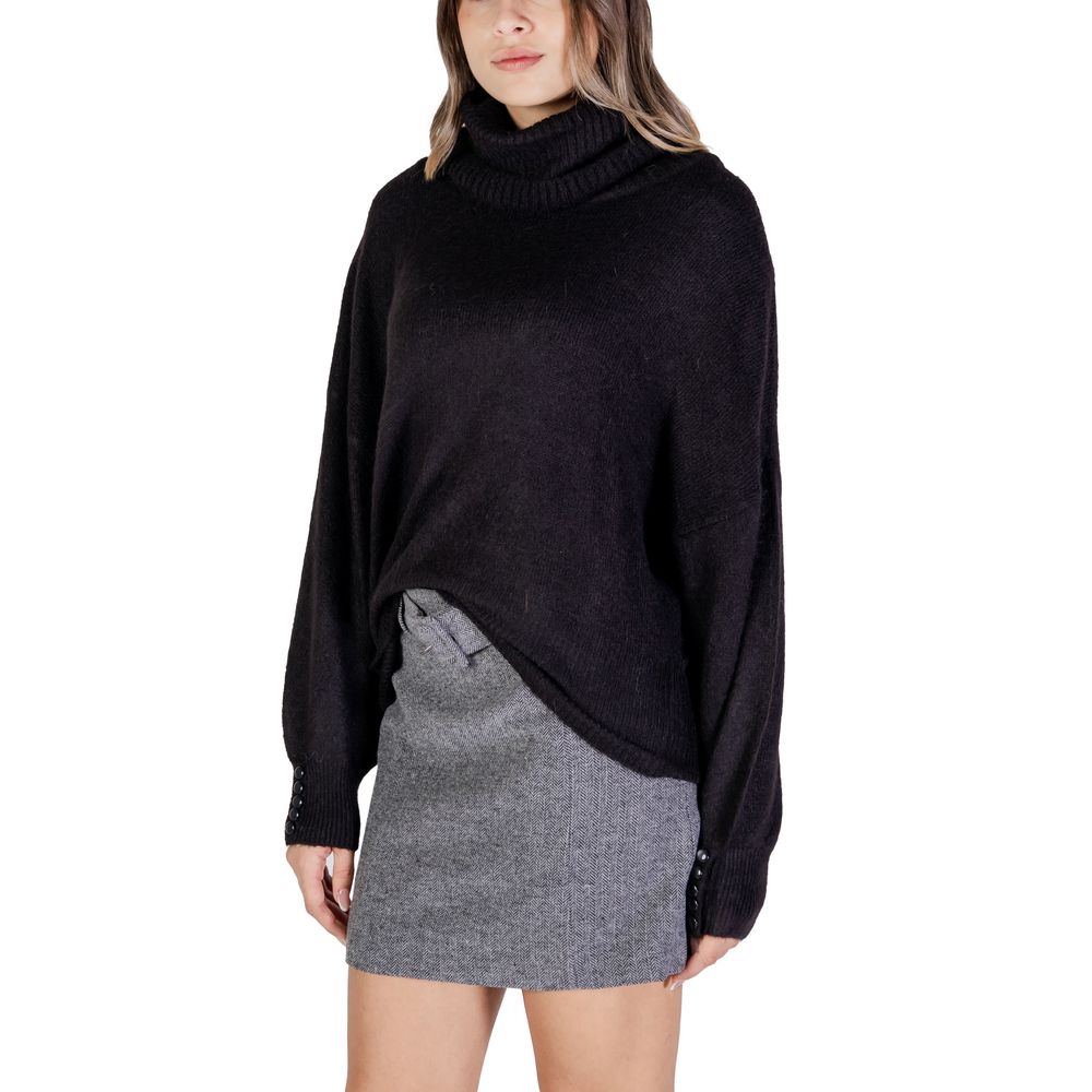 Schwarzer Acrylpullover