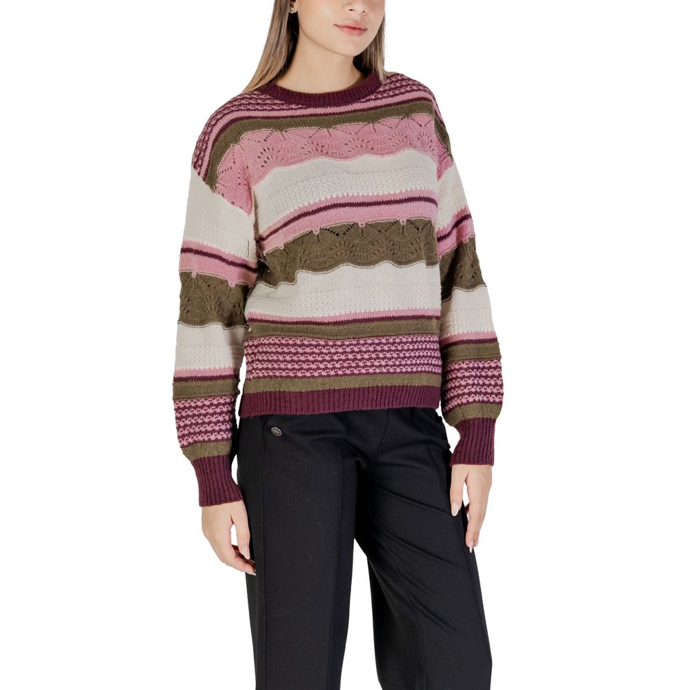 Mehrfarbiger Pullover aus Polyester