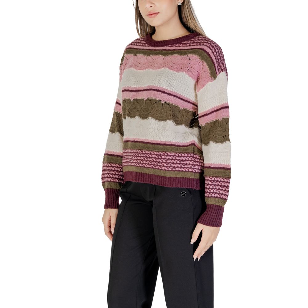 Mehrfarbiger Pullover aus Polyester