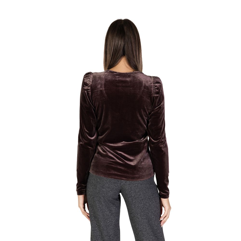 Braune Polyester-Oberteile und T-Shirts