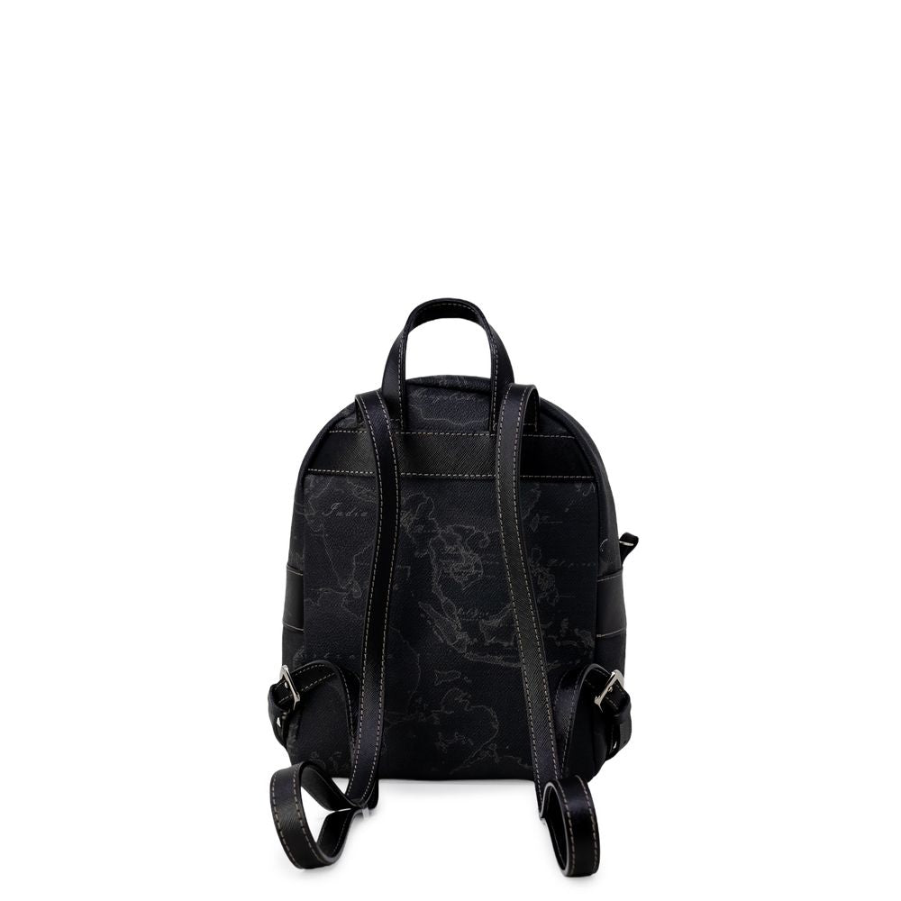 Schwarzer Lederrucksack
