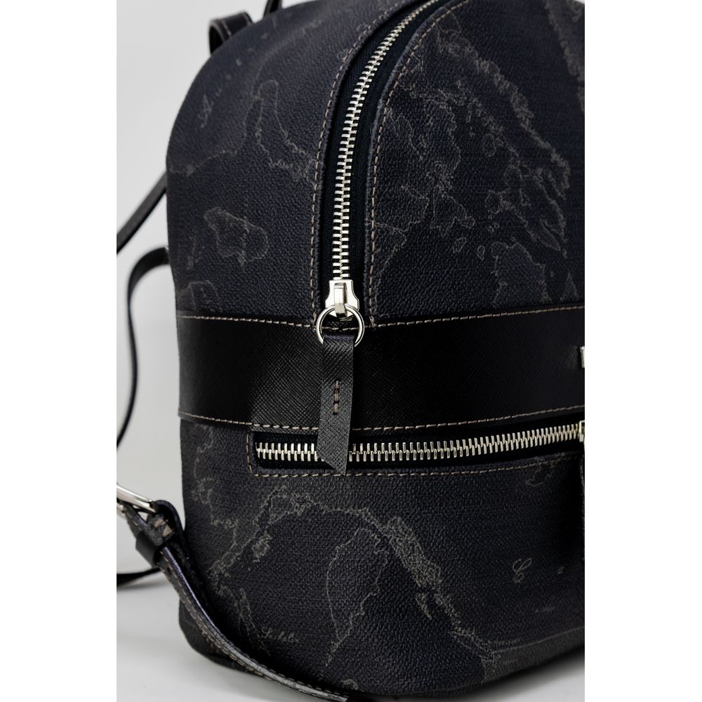 Schwarzer Lederrucksack