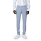 Blaue Polyesterjeans und -hose