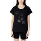 Top e T-shirt in cotone nero