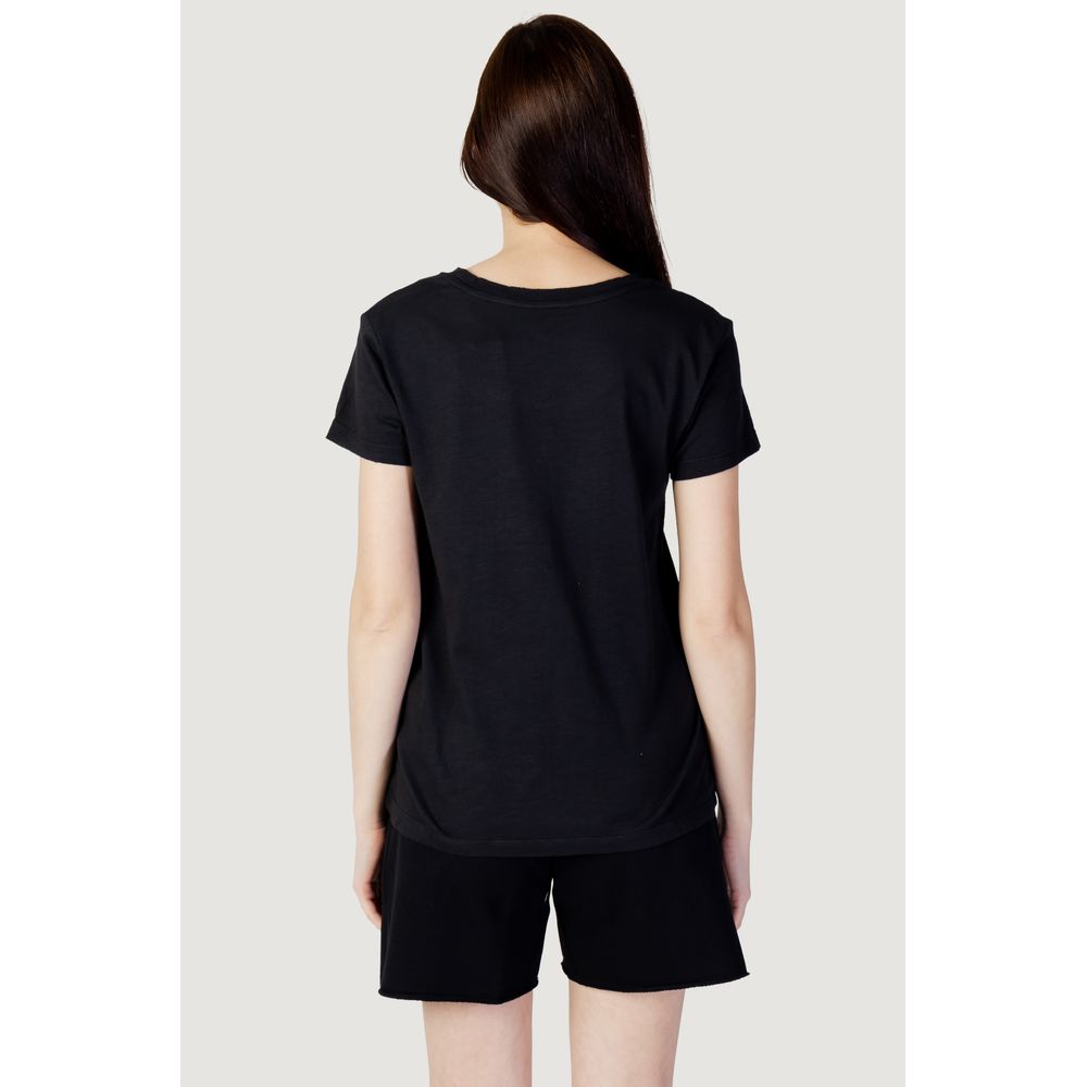 Top e T-shirt in cotone nero