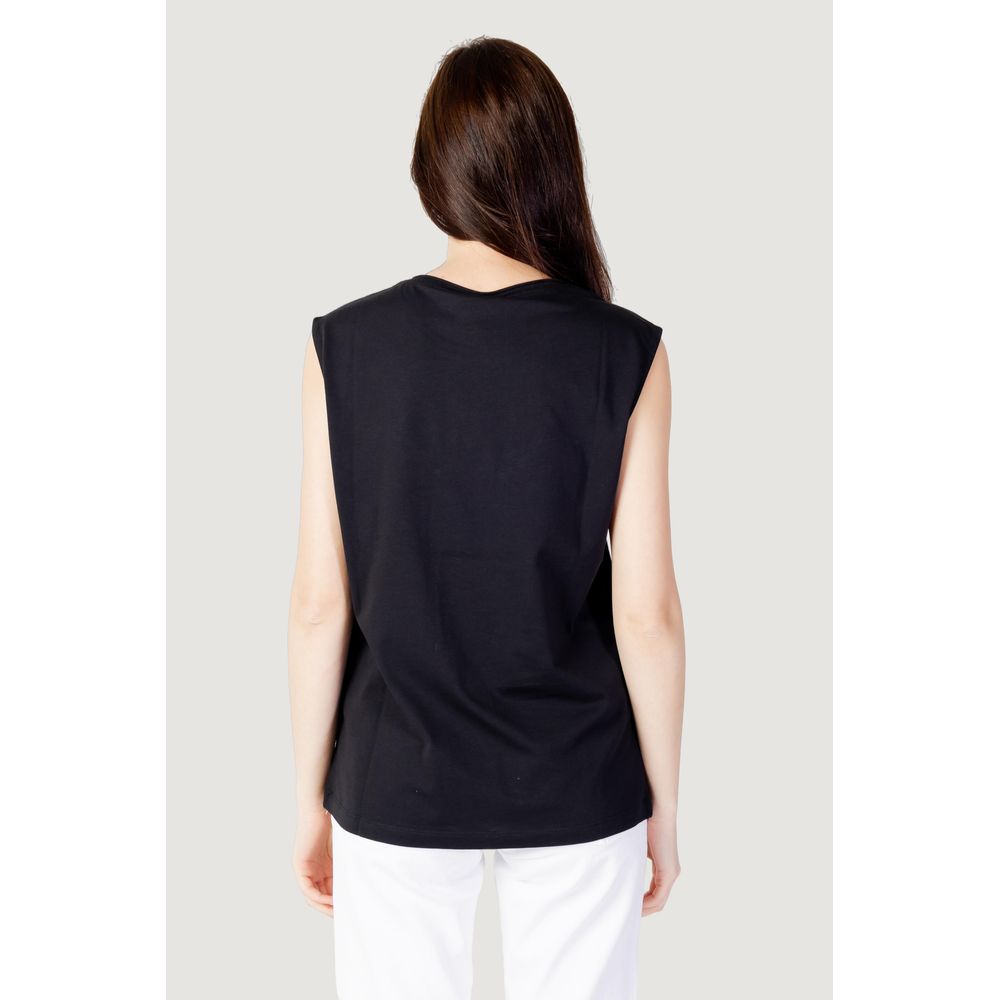 Top e T-shirt in cotone nero