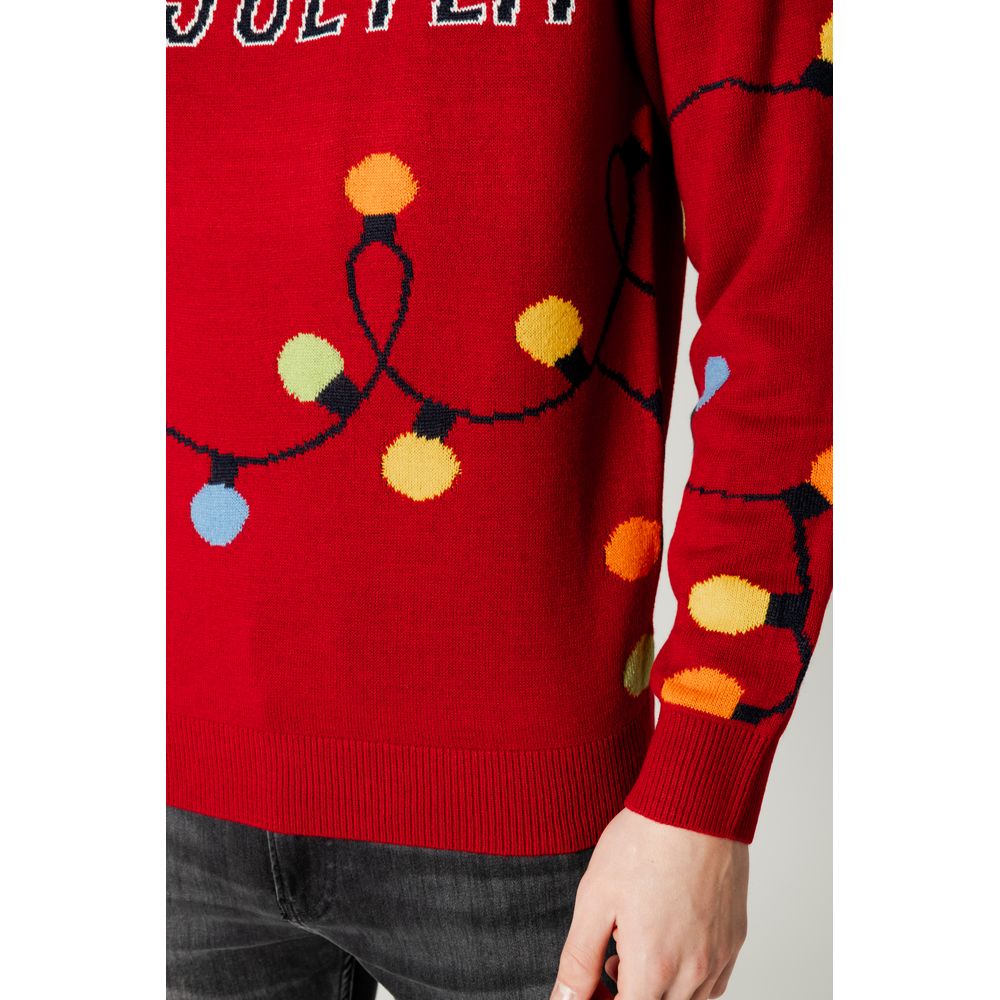 Roter Acrylpullover