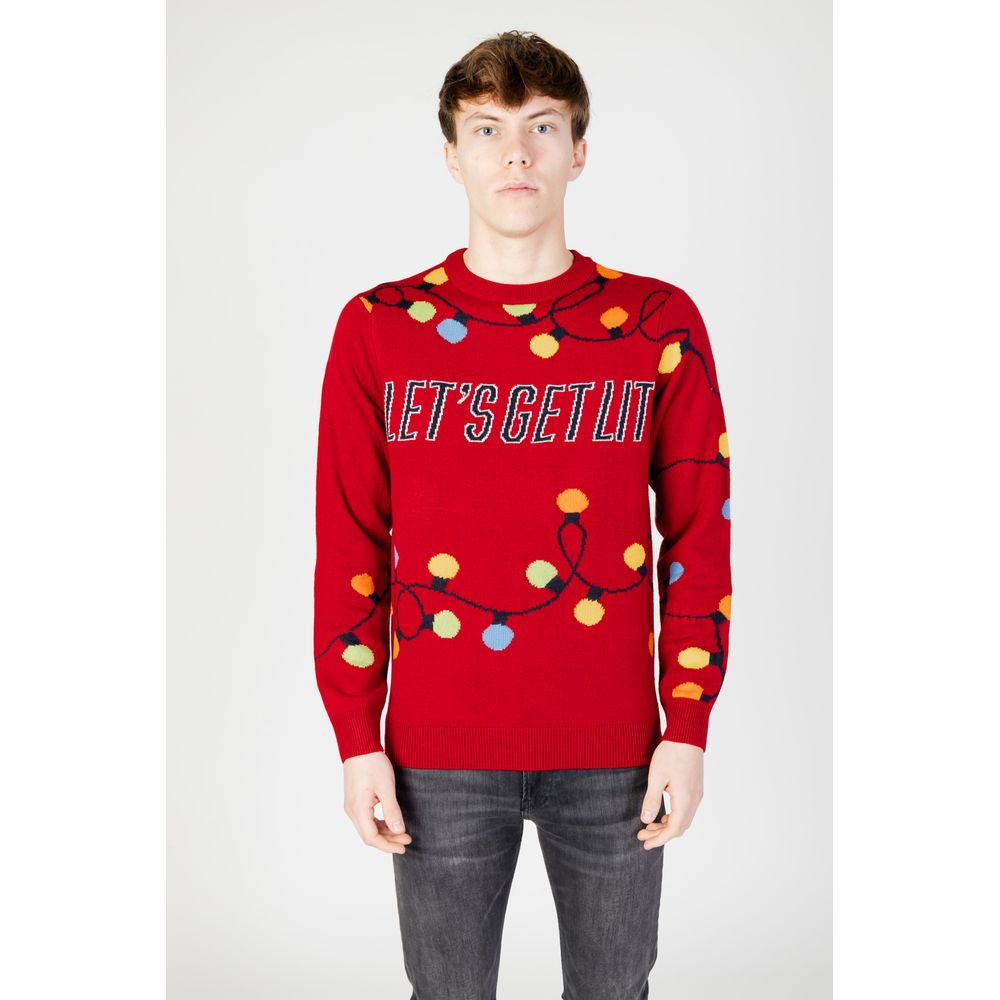 Roter Acrylpullover
