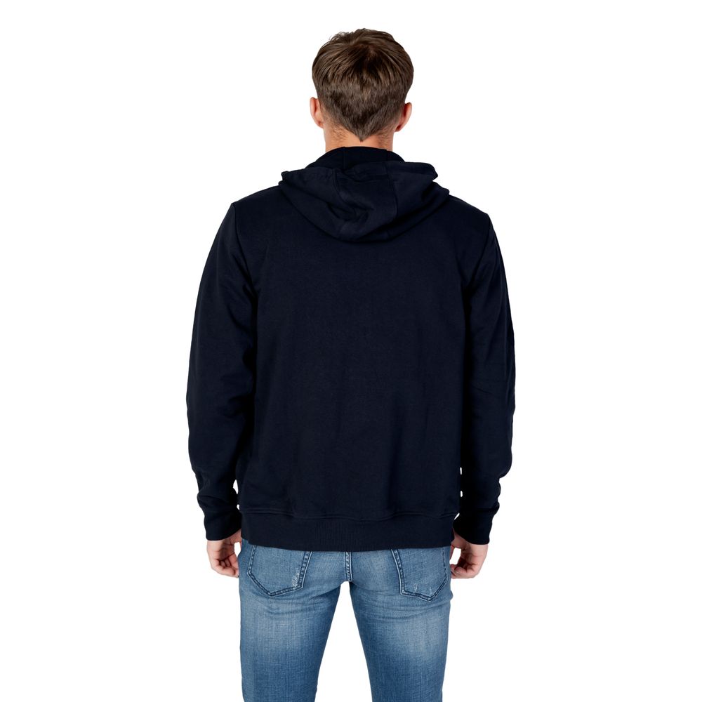 Blauer Baumwollpullover