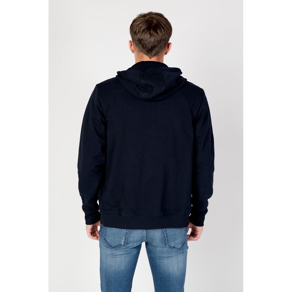 Blauer Baumwollpullover
