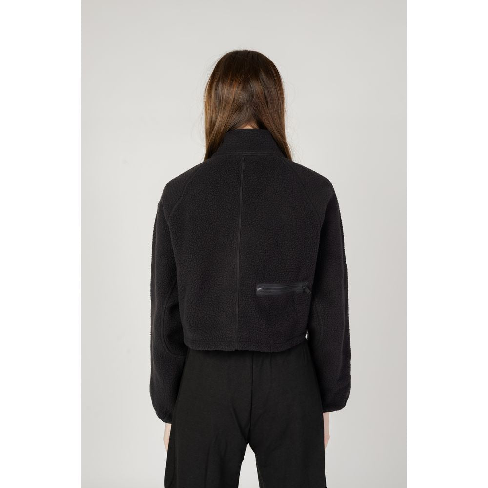 Schwarzer Polyesterpullover