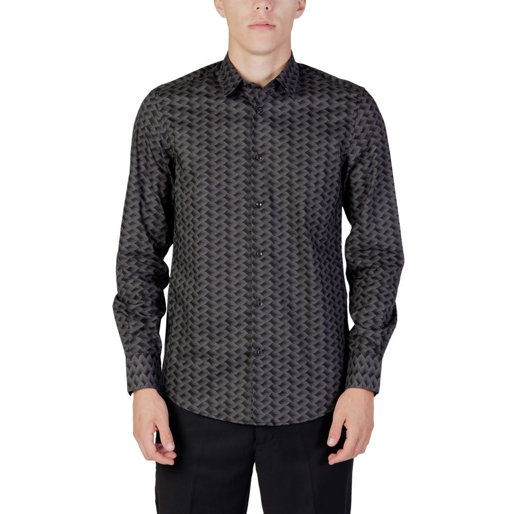 Camicia di cotone grigia