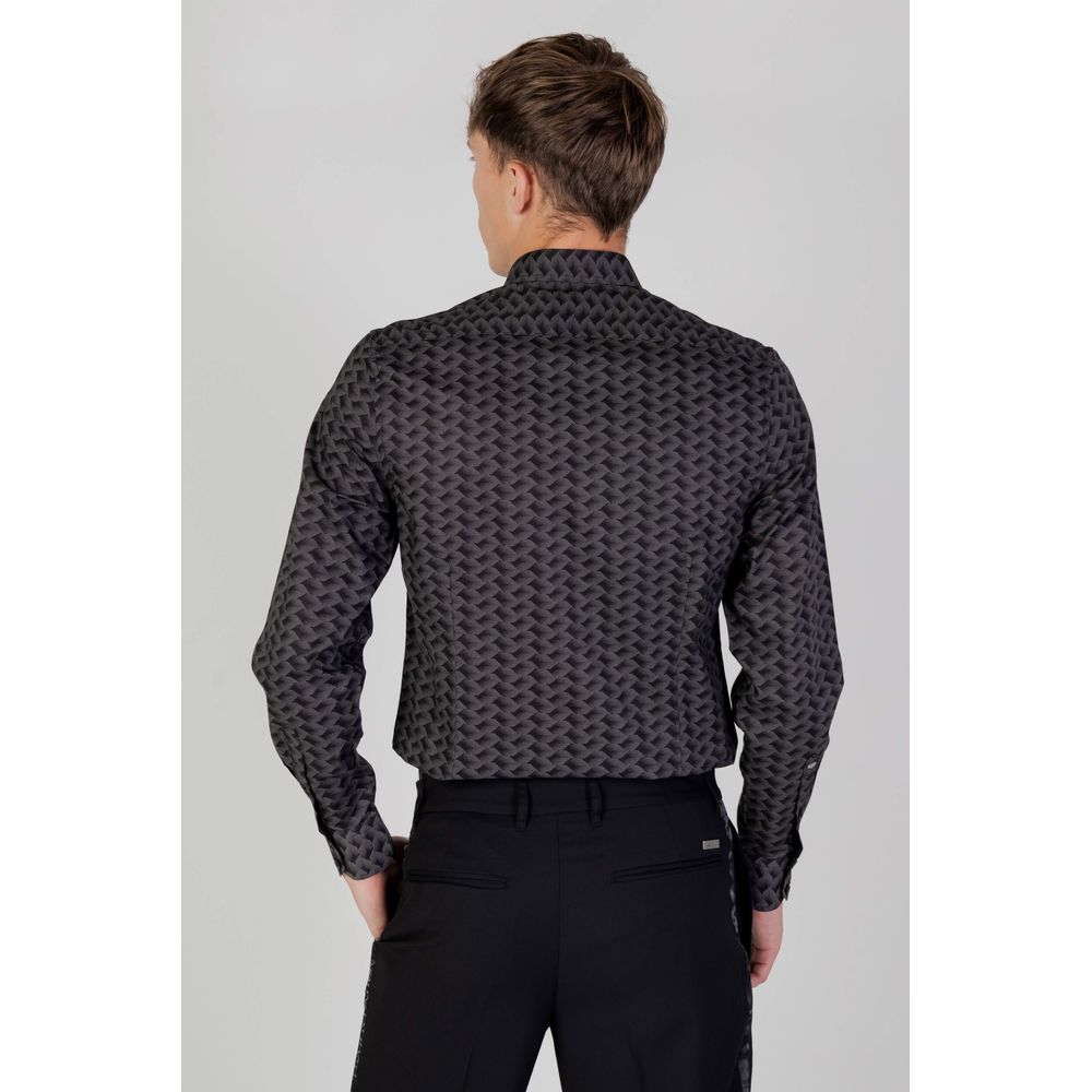Camicia di cotone grigia
