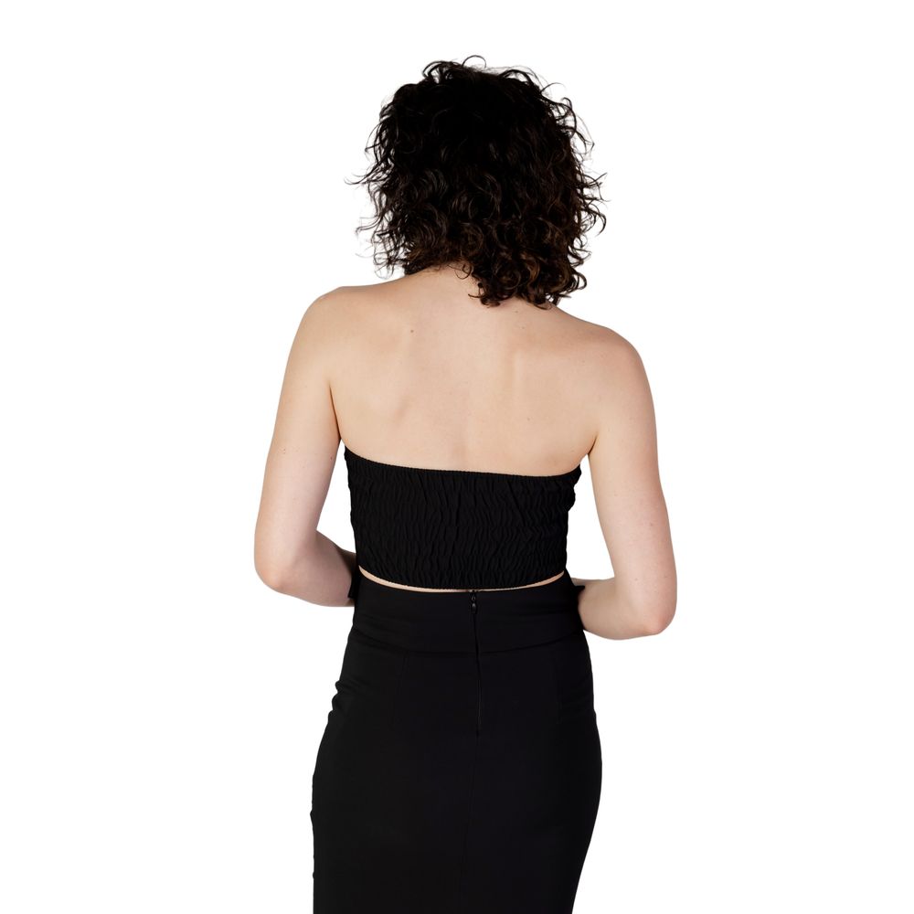 Schwarze Polyester-Oberteile und T-Shirts