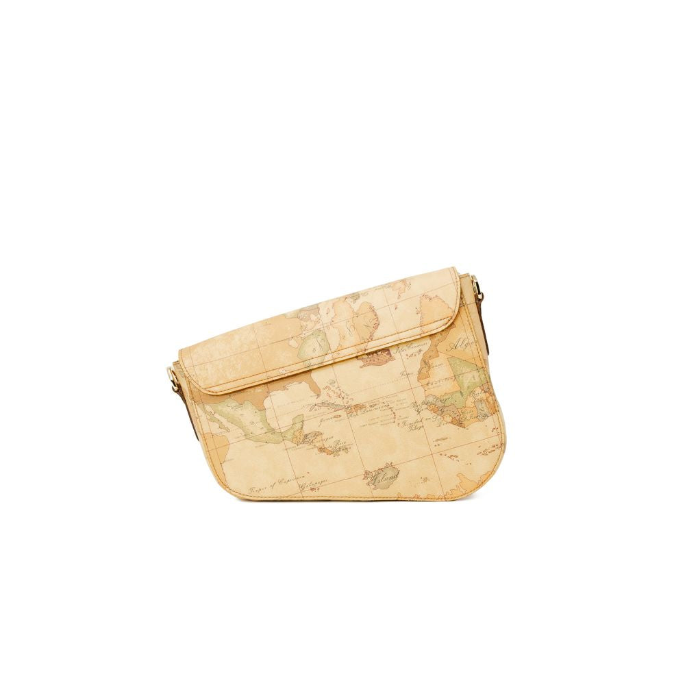Beige Lederhandtasche