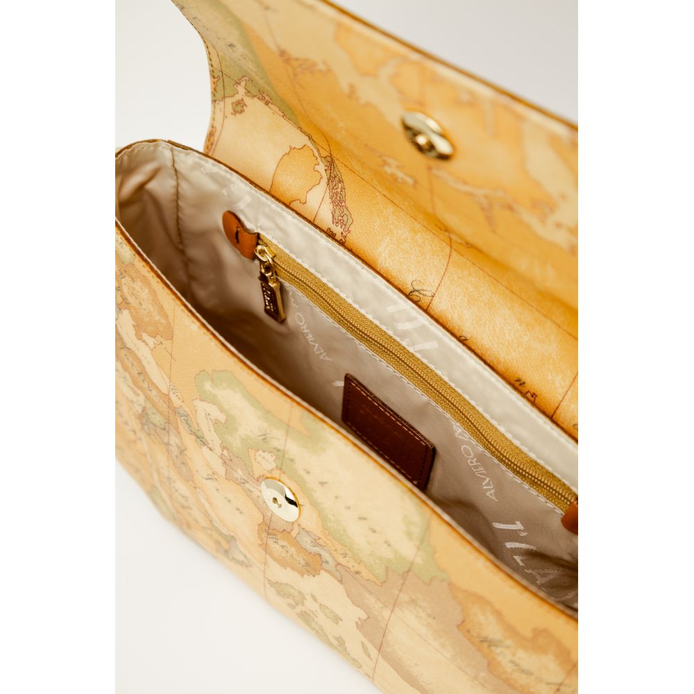 Beige Lederhandtasche
