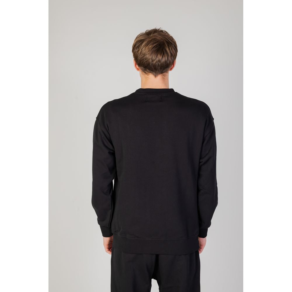 Schwarzer Baumwollpullover