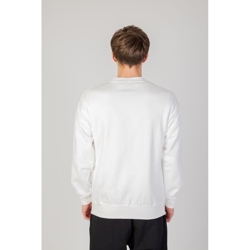 Weißer Baumwollpullover