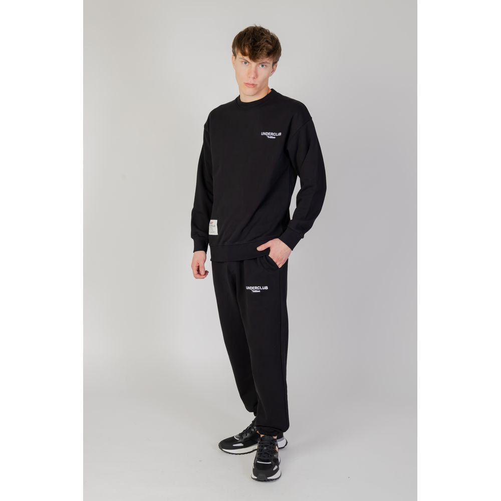 Schwarzer Baumwollpullover