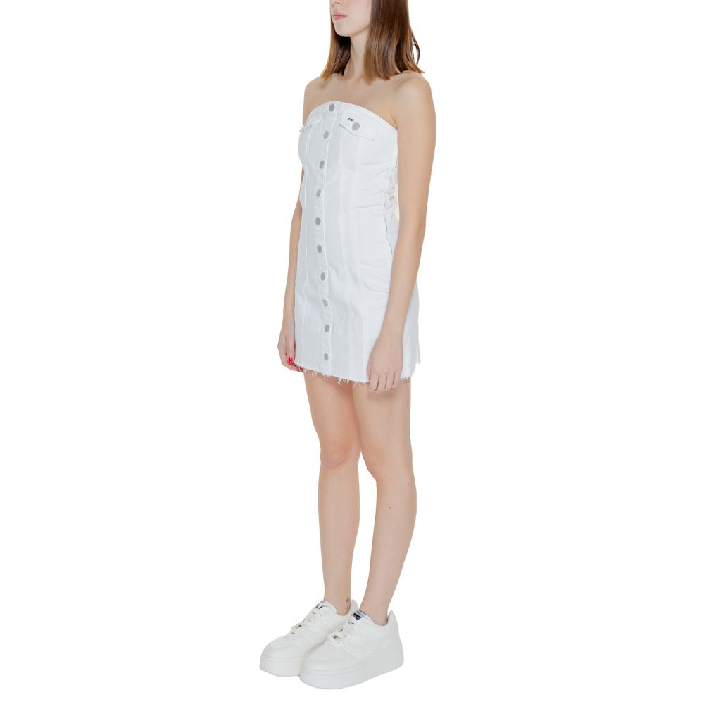 Abito Rigenerato in Cotone Bianco