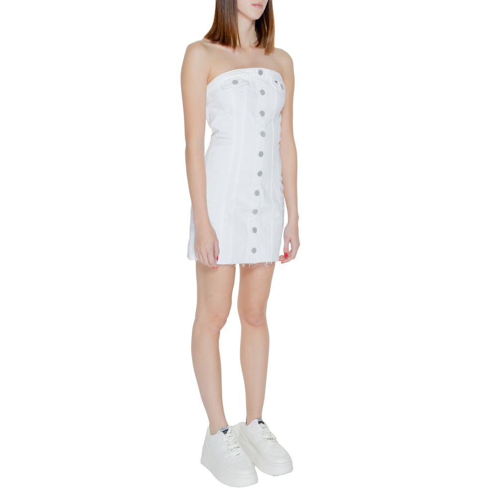 Abito Rigenerato in Cotone Bianco