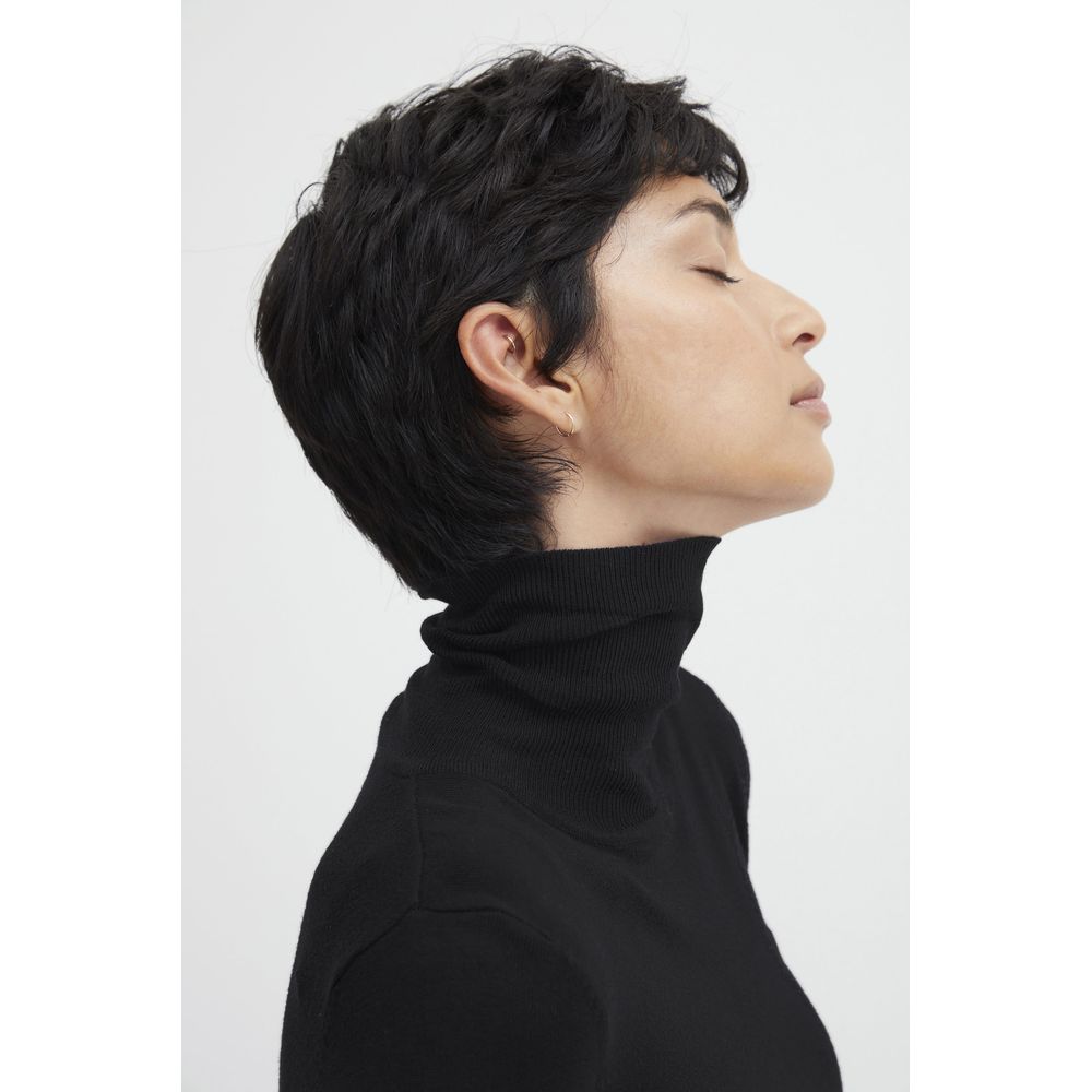 Schwarzer Viskosepullover