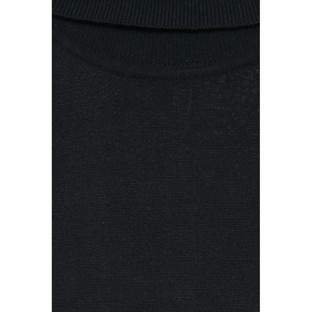 Schwarzer Viskosepullover