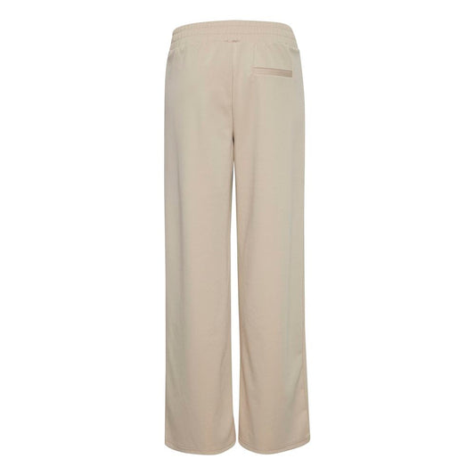 Beige Polyethylene Polyethylene Jeans & Pant