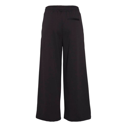 Black Polyester Polyester Jeans & Pant