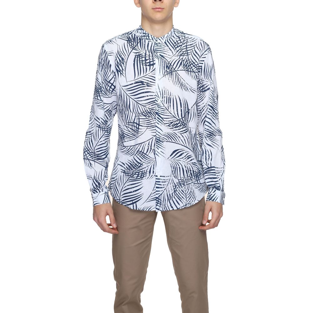 Camicia di cotone blu