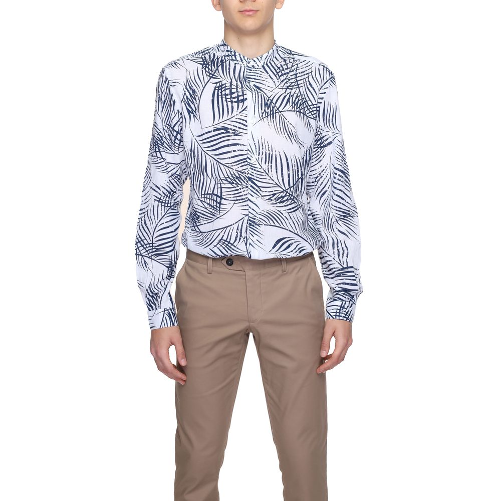 Camicia di cotone blu