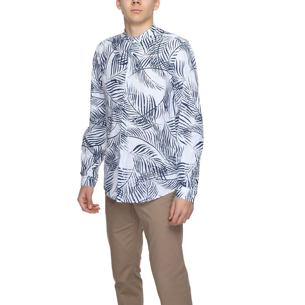 Camicia di cotone blu