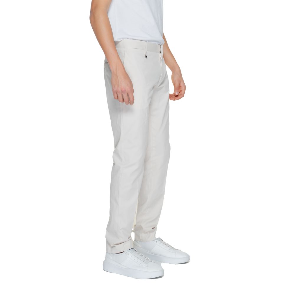 Beige Baumwolljeans und Hose